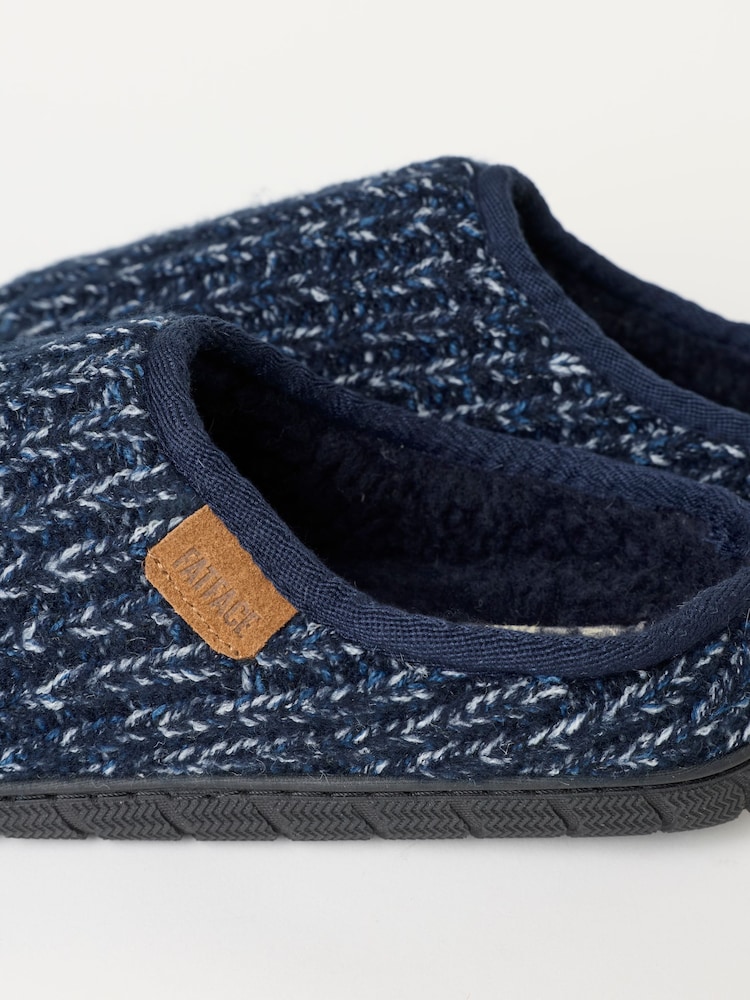 FatFace Navy Daniel Flexi Knitted Mule Slipper - Image 3 of 3 FatFace Navy Daniel Flexi Knitted Mule Slipper - Image 3 of 3