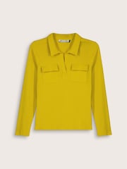 Allie Rib Collar Green Top - Image 5 of 5