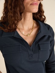 Allie Cotton Rib Collar Top - Image 2 of 5