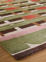 MADE.COM Green Barbican Tier Rug - Image 3 of 5