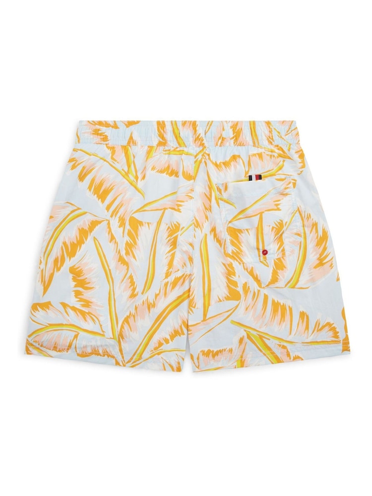 Tommy Hilfiger Orange Medium Drawstring Print Swim Shorts - Image 2 of 2