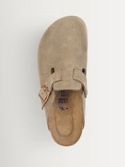 Birkenstock Brown Boston Suede Soft Footbed Clogs - Image 2 of 2