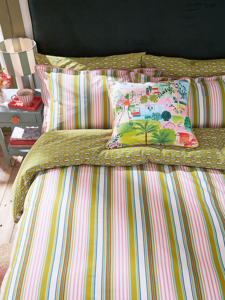 Land & Shore Multi Raven Stripe Duvet Set - Image 2 of 4