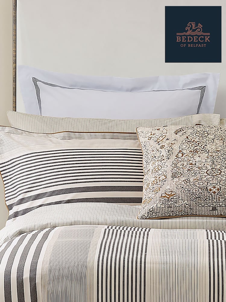 Bedeck of Belfast White Alba Embroidered 180 TC Cotton Pillowcase Pair - Image 1 of 5