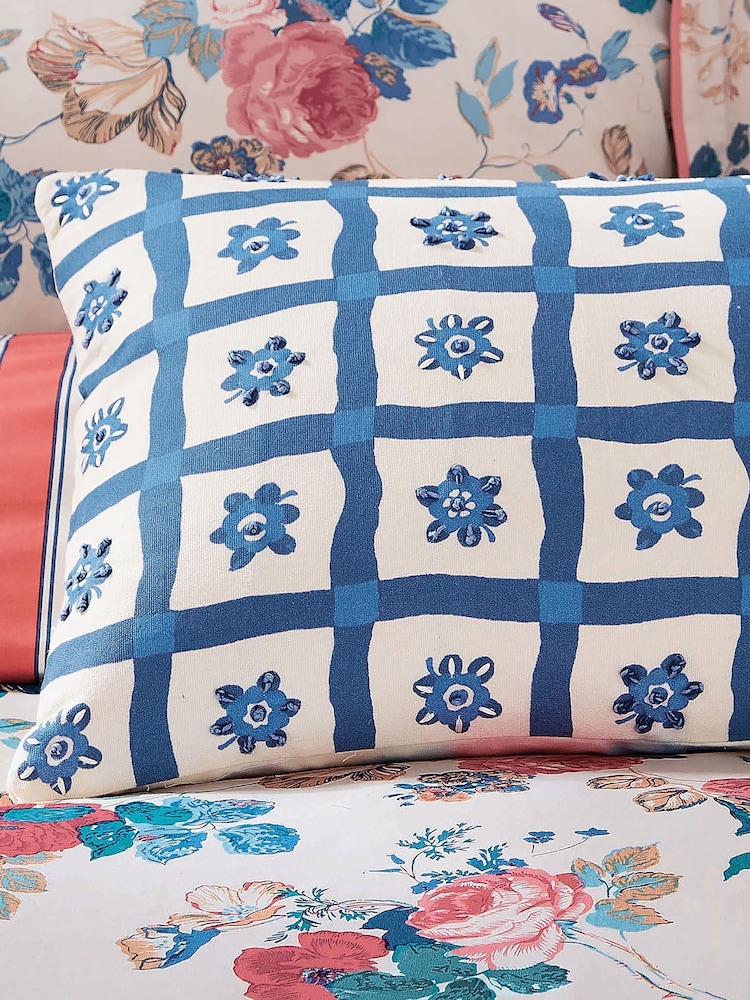 Land & Shore Blue or Red Sora Cushion - Image 1 of 4