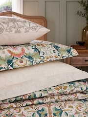Morris & Co Primrose Lodden 180 TC Cotton Duvet Set - Image 3 of 4