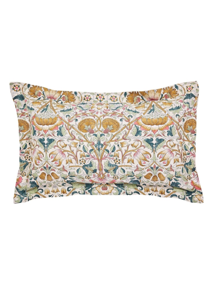 Morris & Co Primrose Lodden 180 TC Cotton Duvet Set - Image 4 of 4