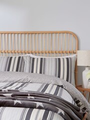 Helena Springfield Linen and Grey Beach House Stripe Duvet Set - Image 3 of 5