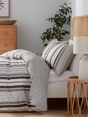 Helena Springfield Linen and Grey Beach House Stripe Duvet Set - Image 4 of 5