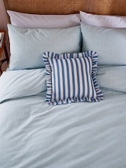 Helena Springfield Blue Gingham Cotton Duvet Set - Image 3 of 5