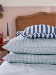 Helena Springfield Blue Gingham Cotton Duvet Set - Image 4 of 5