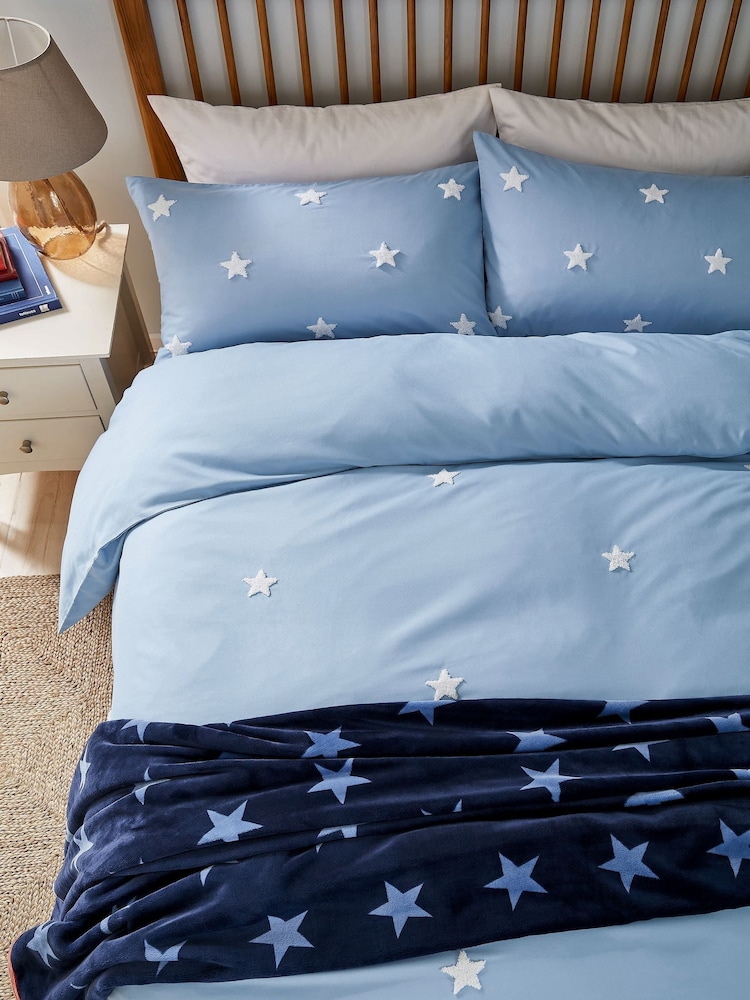 Helena Springfield Chambray Blue Tufted Star Cover Set - Image 2 of 5
