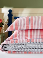 Joules Red Siesta Stripe 180 TC 100% Cotton Duvet Set - Image 3 of 5