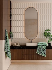 Ted Baker Green Ribbon Stripe Cotton Towel - Image 2 of 3