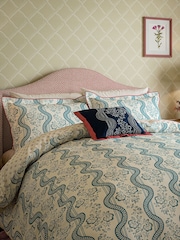 Sanderson Indigo Aubrey 200 TC Sateen Duvet Set - Image 2 of 5