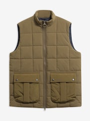 Barbour Khaki Green Re Engineered Akeld Gilet - Image 1 of 6