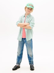 Tommy Hilfiger Green Flex Ithaca Multistripe Shirt - Image 2 of 5