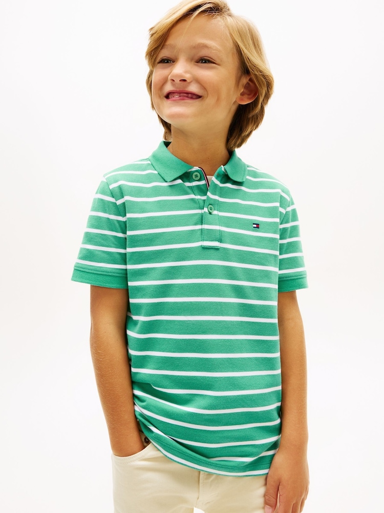 Tommy Hilfiger Green Essential Regular Fit Signature Polo Shirt - Image 1 of 5