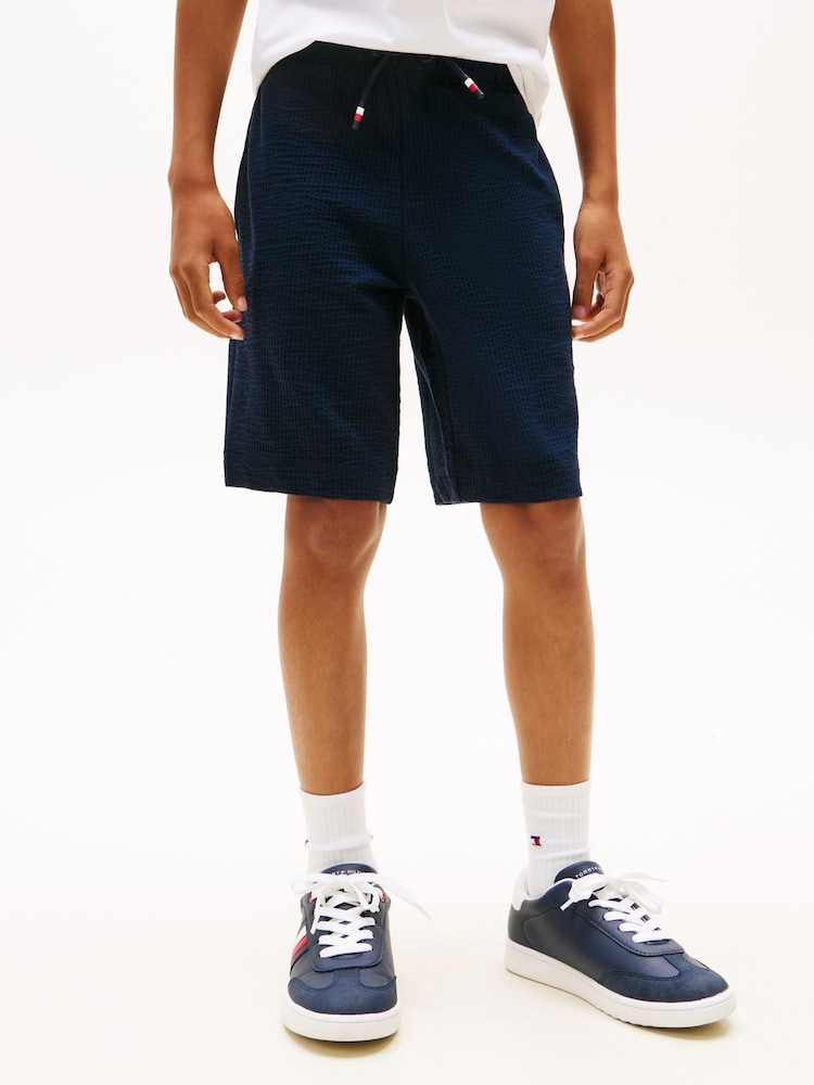 Tommy Hilfiger Jersey Seersucker Sweat Shorts - Imaginea 1 din 5