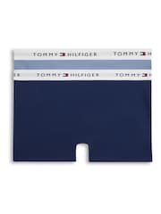 Tommy Hilfiger Blue Signature Logo Waistband Boxer Briefs 2 Pack - Image 2 of 2