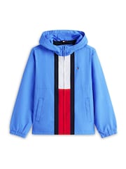 Tommy Hilfiger Blue Colour Blocked Flag Hooded Jacket - Image 5 of 5