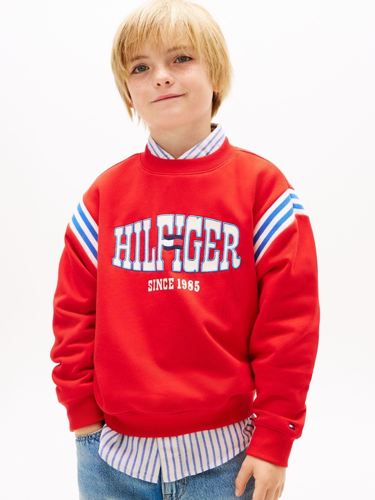 Tommy Hilfiger Red Los Angeles Graphic Sweathirt - Image 1 of 5 Tommy Hilfiger Red Los Angeles Graphic Sweathirt - Image 1 of 5