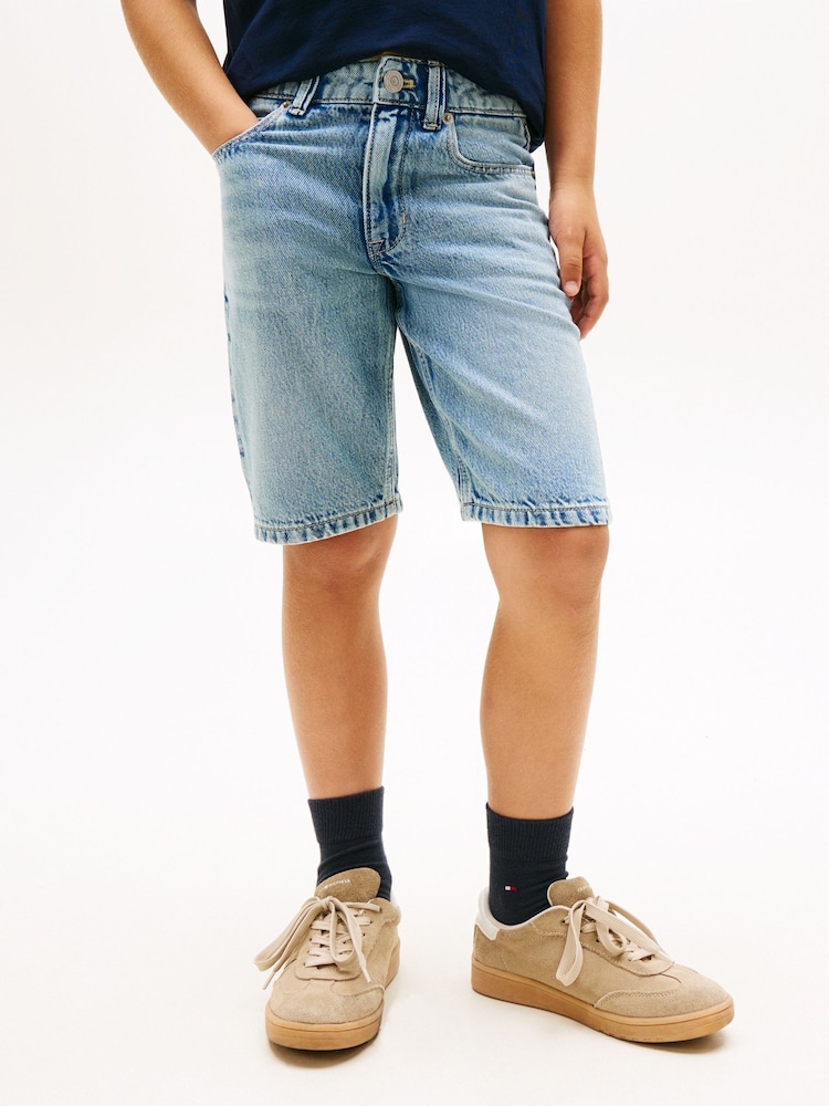 Tommy Hilfiger Blue Faded Regular Straight Leg Denim Shorts - Image 1 of 5