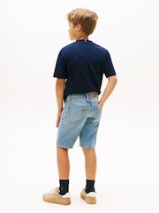 Tommy Hilfiger Blue Faded Regular Straight Leg Denim Shorts - Image 3 of 5