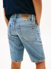 Tommy Hilfiger Blue Faded Regular Straight Leg Denim Shorts - Image 4 of 5