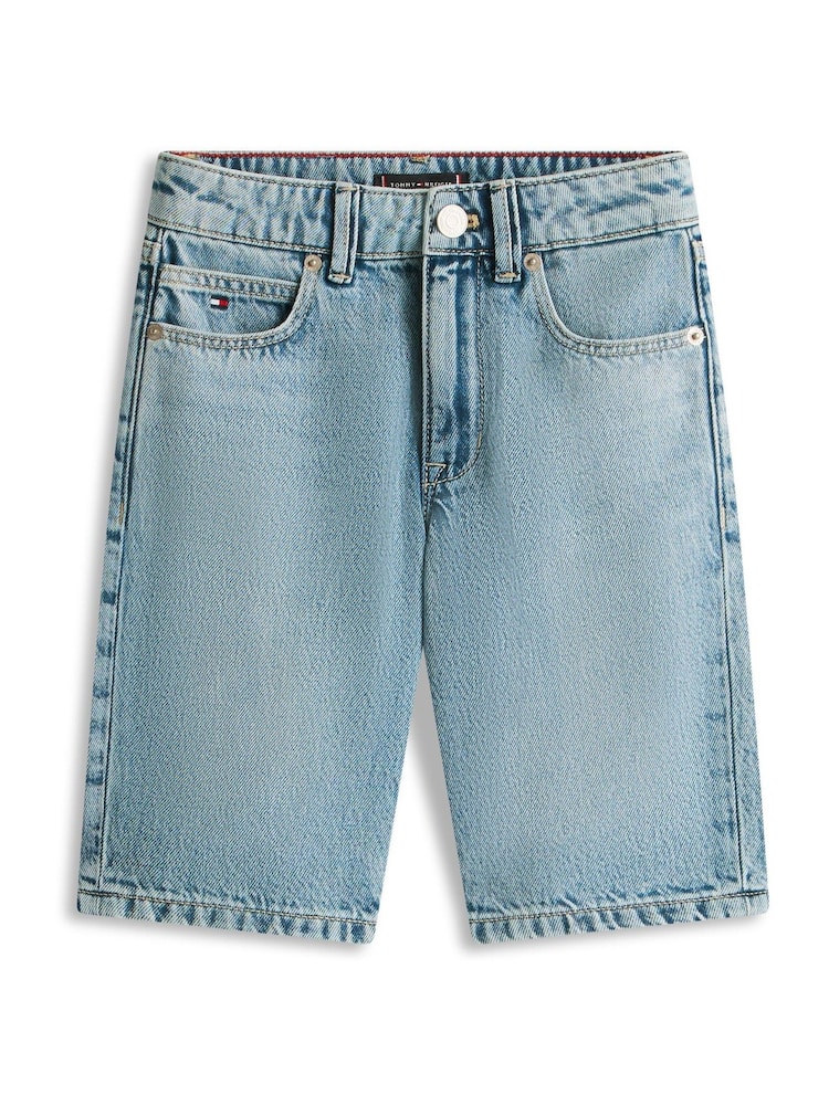 Tommy Hilfiger Blue Faded Regular Straight Leg Denim Shorts - Image 5 of 5