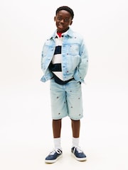 Tommy Hilfiger Wavy Flag Embroidery Denim Trucker Jacket - Bild 3 von 6