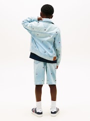 Tommy Hilfiger Wavy Flag Embroidery Denim Trucker Jacket - Bild 4 von 6