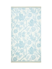 Bedeck of Belfast Soft Teal and Green Reya 200 Thread Count Cotton Duvet Towel - Image 2 of 2