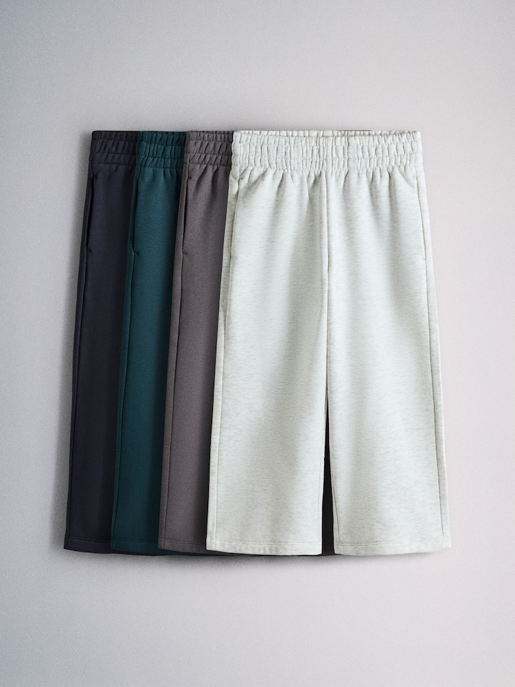 The Set 4 Pack Wide Leg Joggers Navy/Grey - Image 1 of 7
