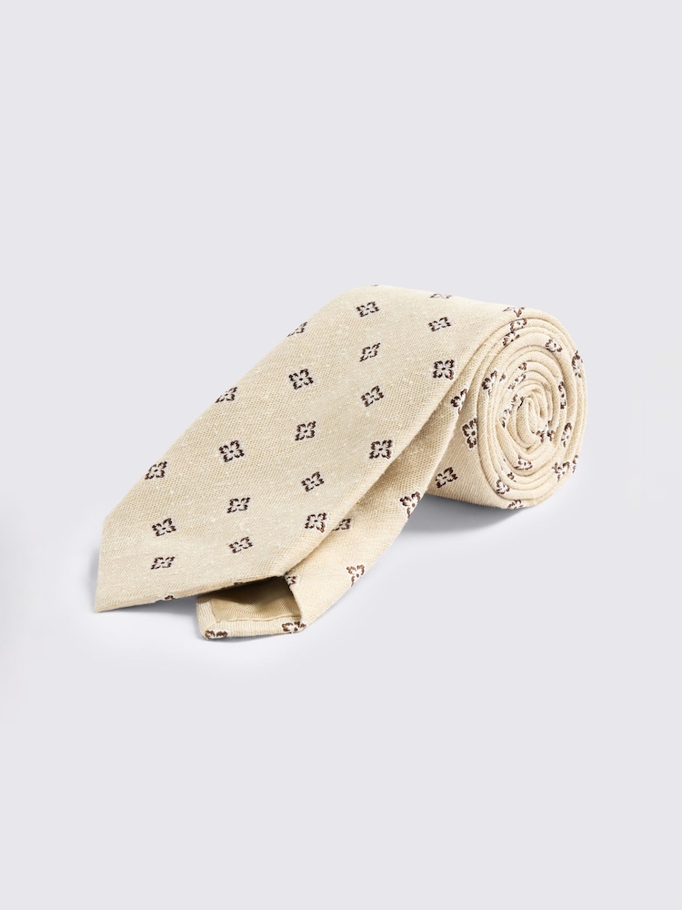 MOSS Natural Italian Medallion Tie - Image 1 of 2