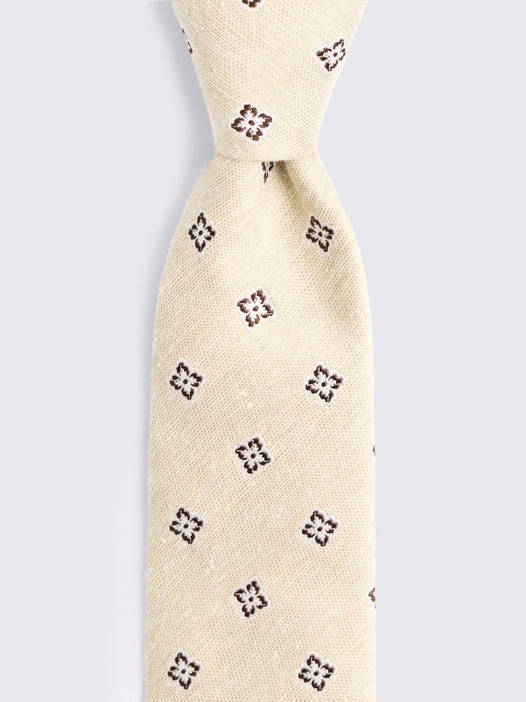 MOSS Natural Italian Medallion Tie - Image 2 of 2