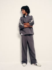 The Set Side Stripe Co-ord Set Quater Zip Sweat and Joggers Grey - Image 2 of 5