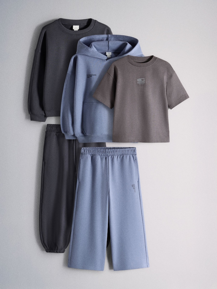 The Set 5 Pack Hoodie Sweat Outfit T-Shirts Blue - Image 1 of 14
