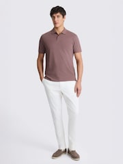 MOSS Purple Pique Polo Shirt - Image 2 of 3