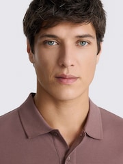 MOSS Purple Pique Polo Shirt - Image 3 of 3