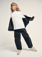 The Set 3 Piece Set Woven Shirt Trousers T-Shirts Navy/White - Image 10 of 17