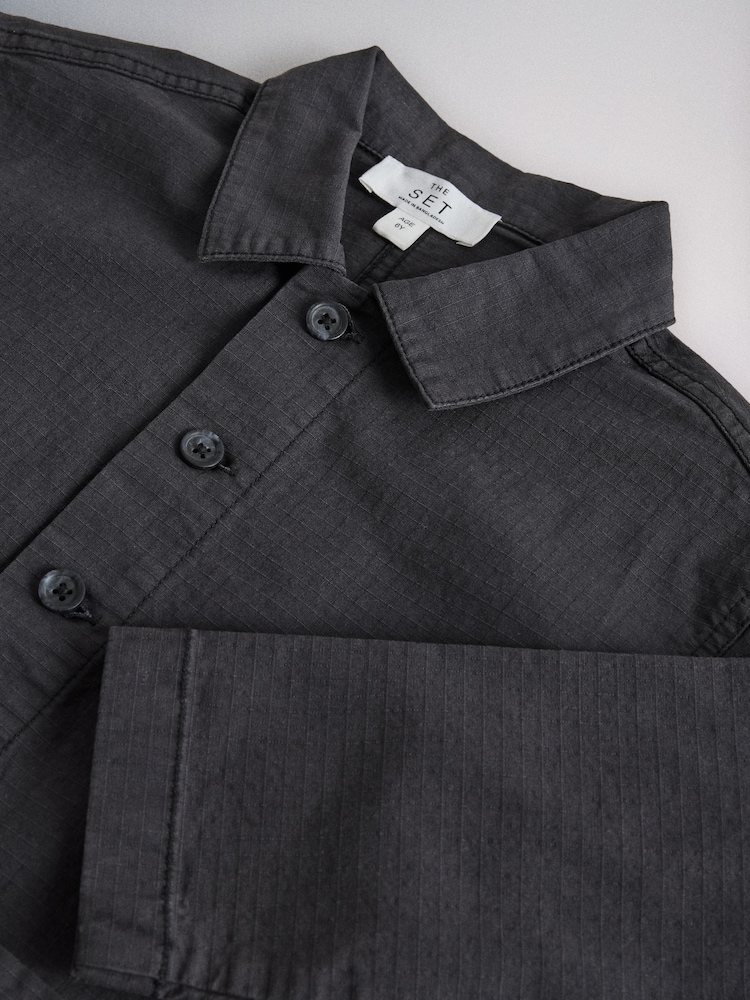 The Set 3 Piece Set Woven Shirt Trousers T-Shirts Navy/White - Image 17 of 17 The Set 3 Piece Set Woven Shirt Trousers T-Shirts Navy/White - Image 17 of 17