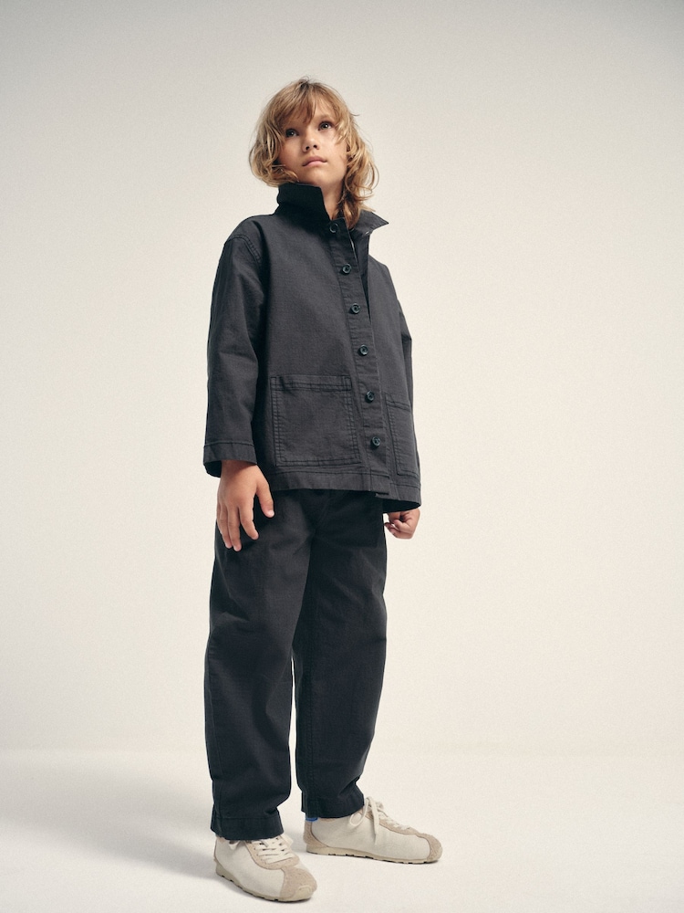 The Set 3 Piece Set Woven Shirt Trousers T-Shirts Navy/White - Image 2 of 17 The Set 3 Piece Set Woven Shirt Trousers T-Shirts Navy/White - Image 2 of 17