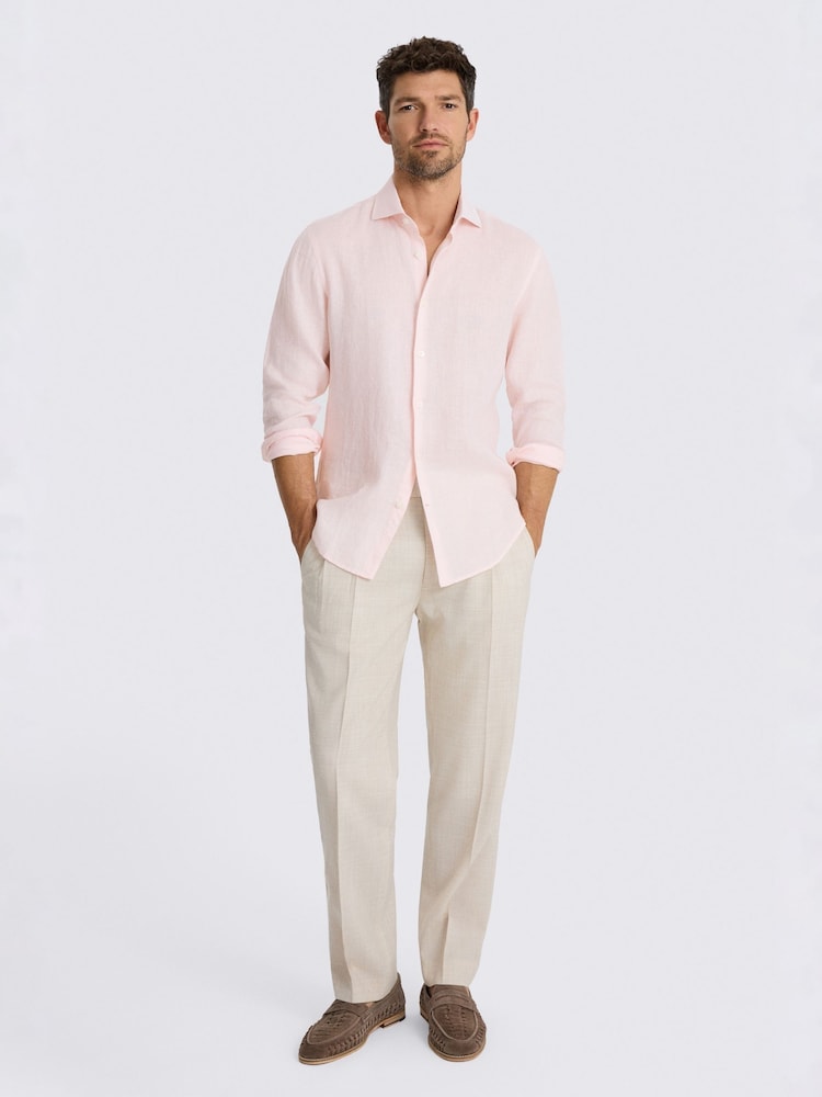 MOSS Light Pink Linen Shirt - Image 2 of 3