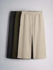 The Set 3 Pack Wide Leg Joggers Black/Green - Image 1 of 6