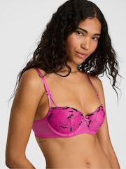 Victoria's Secret Pink Pink Bat Balcony Halloween Embroidery Bra - Image 1 of 2