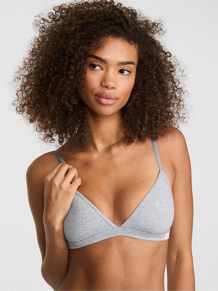 Victoria's Secret Pink Medium Heather Grey Triangle Bralette - Image 1 of 2