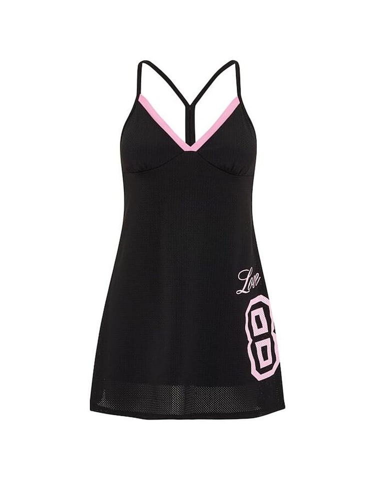 Victoria's Secret Pink Black Mesh Racerback Dress - Image 3 of 3 Victoria's Secret Pink Black Mesh Racerback Dress - Image 3 of 3