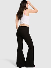 Victoria's Secret Pink Black Cotton Foldover Leggings - Image 2 of 3