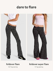 Victoria's Secret Pink Black Cotton Foldover Leggings - Image 3 of 3